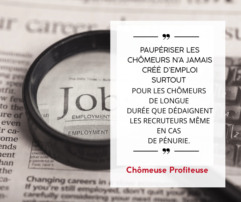 Réquisitoire gagnant : Ma vie de Chômeuse&nbsp;Profiteuse